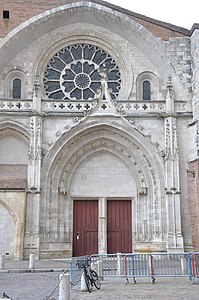 West portal and rose window (1230)