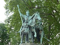 Statue of Charlemagne by the Parvis of Notre Dame