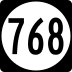 State Route 768 marker