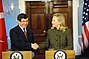 February 13, 2012 Turkish Foreign Minister Ahmet Davutoğlu and U.S. Secretary of State Hillary Clinton in Washington, D.C.;