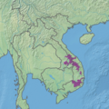 Image 4Southern Annamites montane rain forests: ecoregion territory (in purple) (from Geography of Cambodia)