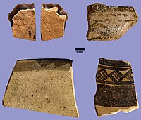 Painted pottery; ceramic; silex and/or obsidian stone tool; Dosariyah