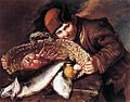 Boy with Basket of Fish