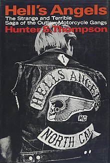 Book cover with a photo of a man in a denim jacket with patches