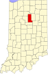 State map highlighting Miami County