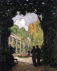 Two Women in a Park, circa 1900