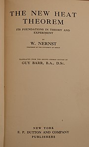 Title page to The New Theorem of Heat (1926)