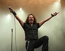 Nils K. Rue at a 2008 Pagan's Mind performance at the Norway Rock Festival