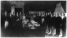 President Woodrow Wilson Signing Federal Farm Loan Act