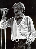 Rod Stewart in concert at the Zénith de Paris on July 10, 1986