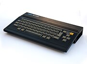 Sega SC-3000 computer with the membrane keyboard sitting at a slight angle