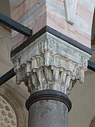 One of the "stalactite" or muqarnas capitals in the courtyard