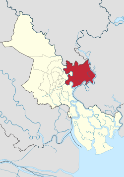 Location of City of Thu Duc within Ho Chi Minh City