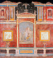 Fresco at Villa della Farnesina, Rome. Second Style transitioning to the Third
