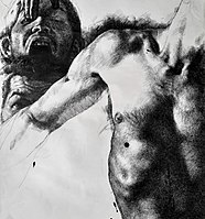 Torso II. pen drawing 29 x 42 cm, 1999