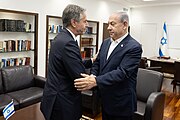 Secretary Blinken with Israeli Prime Minister Benjamin Netanyahu in Tel Aviv, Israel, November 2023