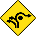 (MR-WDAD-13) Roundabout Directional Lanes (used in Western Australia)