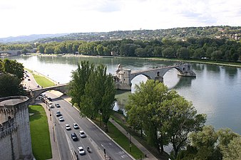 The Pont d'Avignon from the song "Sur le Pont d'Avignon"