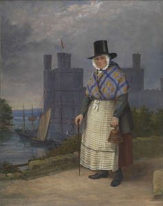 Bellringer of Caernarvon in costume of trade by John Cambrian Rowland