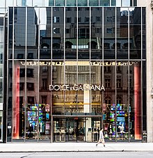 Dolce & Gabbana store on 5th Avenue in Manhattan