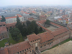 View of Galliate with the castle.
