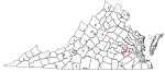 State map highlighting Hopewell