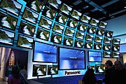 A display of Panasonic televisions