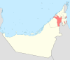 Lage Schardschas in den Vereinigten Arabischen Emiraten