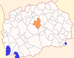Location of Municipality of Veles