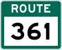 Route 361 marker
