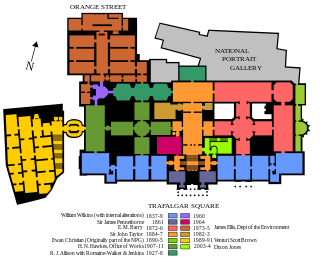 Plan of the first floor of the National Gallery in 2013
