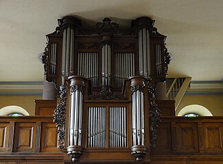 Alsace, Bas-Rhin, Niederbronn-les-Bains, Saint-Jean Protestant Church, Organ Geib-Kern (1807-1069)