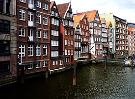 Nikolaifleet, one of a few remaining canals in Hamburg-Altstadt