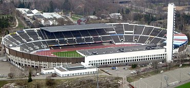 Das Olympiastadion Helsinki im Jahr 2005