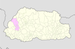 Map of Paro District in Bhutan