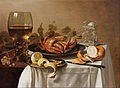 A still life with a roemer, a crab and a peeled lemon, 1643, Art Gallery of South Australia, Adelaide.
