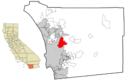 Location in San Diego County