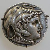 Alexander the Great on a tetradrachm minted in Alexandria