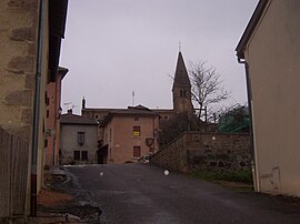 The church and surroundings in Trambly