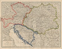 Map of a proposed trialist administrative reform of Austria-Hungary