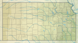 Map showing location in Kansas