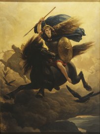 The valkyries on their cloud horses, by Peter Nicolai Arbo.