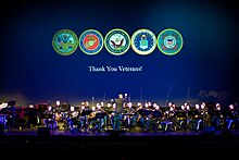 The West Point Band's Concert Band performed on Veterans Day at West Point's Eisenhower Hall.