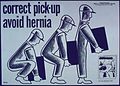 Correct Pick-up Avoid Hernia (Office of emergency management 1940s)