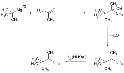 Synthese von 2,2,3-Trimethylbutan