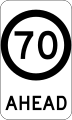 (G9-79) 70 km/h Speed Limit Ahead