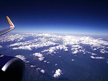 the Himalayas in Bhutan, seen from a plane