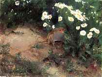 Partridge with daisies, 1890
