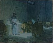Daniel in the Lions' Den, 1907–1918. The original (now lost) was painted in 1895 and displayed in the 1896 Salon.[62][63]