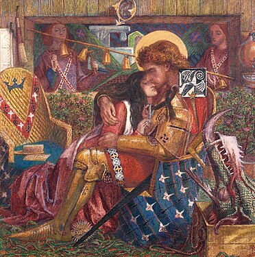 The Wedding of St. George and Princess Sabra, by Dante Gabriel Rossetti, 1857.